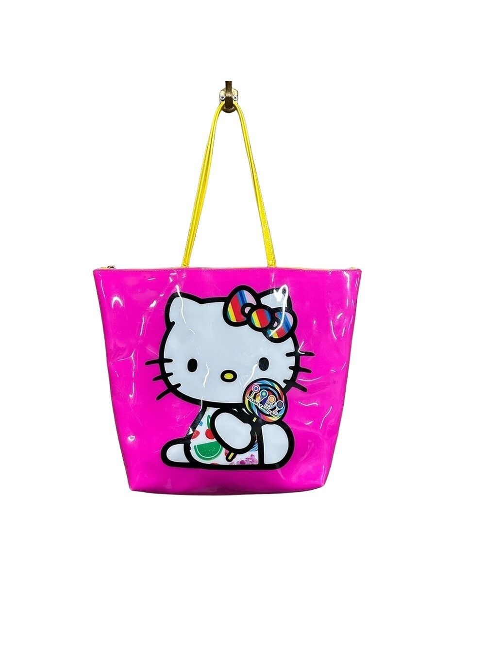 Hello Kitty Sanrio Dylans Candy Bar bright pink zip top tote